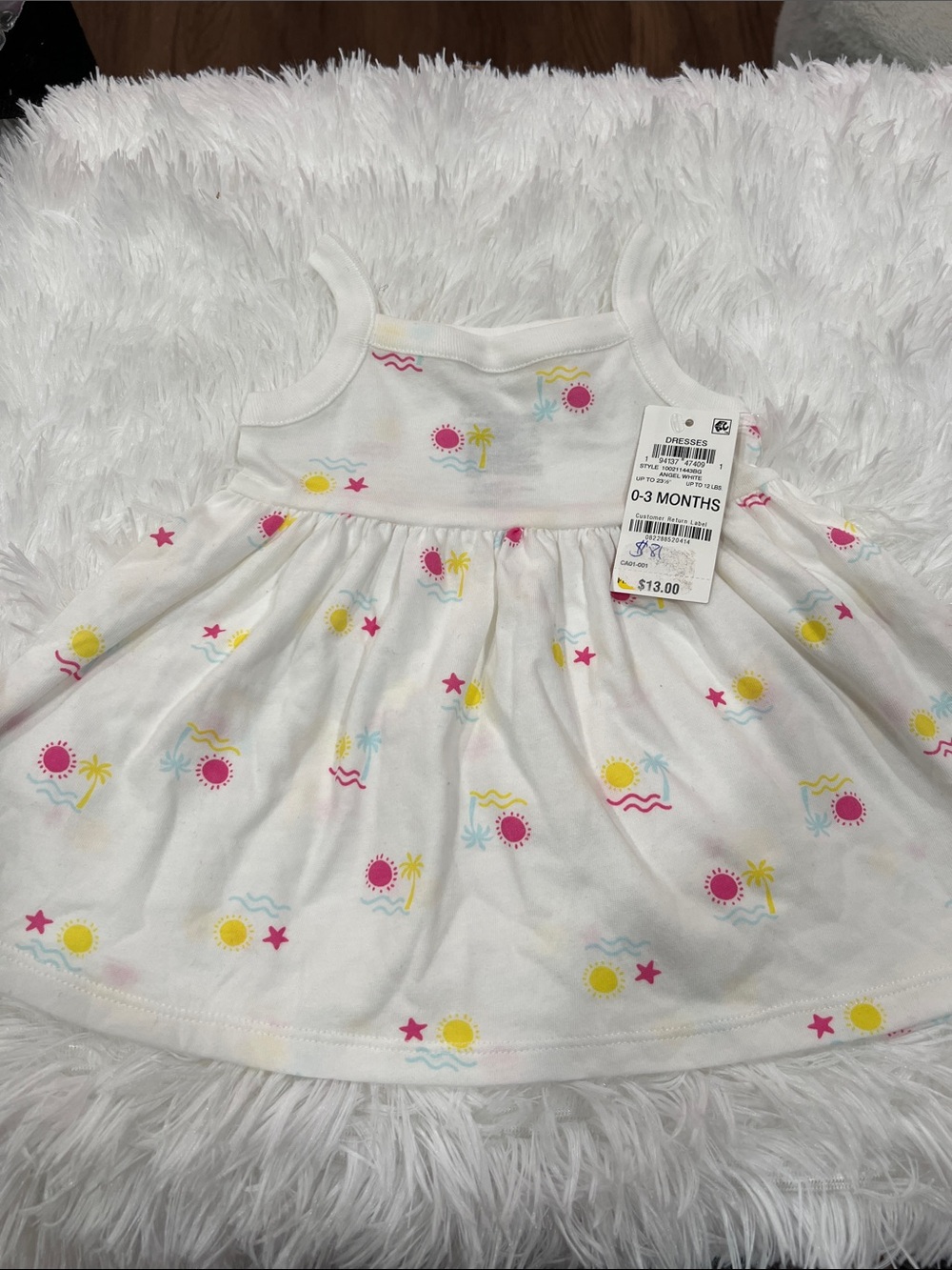 Baby Summer Sundress with Sunny Print - 0-3 Months